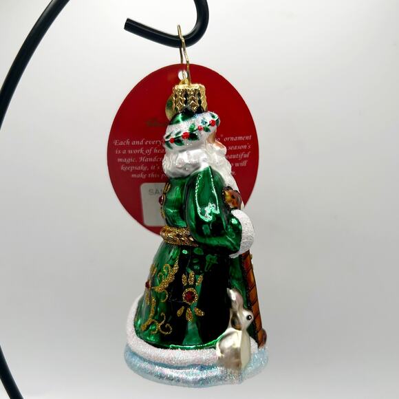 Rare Christopher Radko Santa’s Furry Friends European Glass X-Mas Ornament 3.5” - Picture 4 of 5